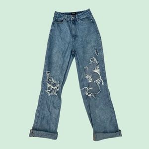 Simple Society Distressed Mom Jeans